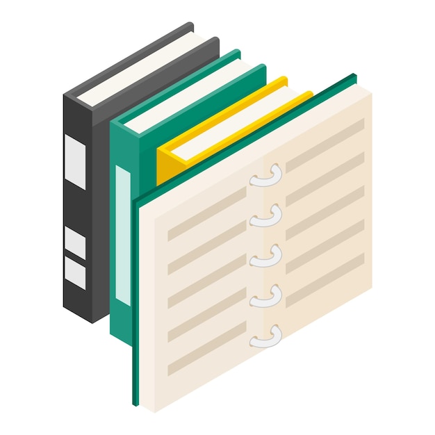 Document storage icon isometric illustration of document storage vector icon for web