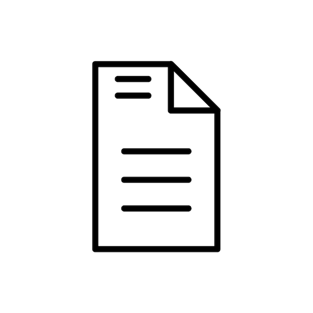 Иконка вектора документа Иллюстрация изолирована для графического и веб-дизайна