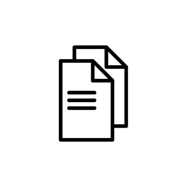 Document vector icon Illustration isolated for graphic and web design