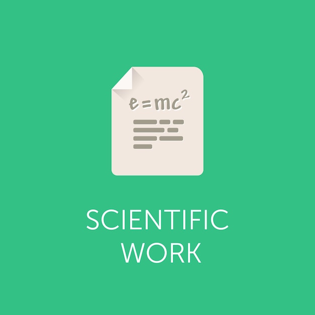 Document vector pictogram met de relativiteitstheorie formule.