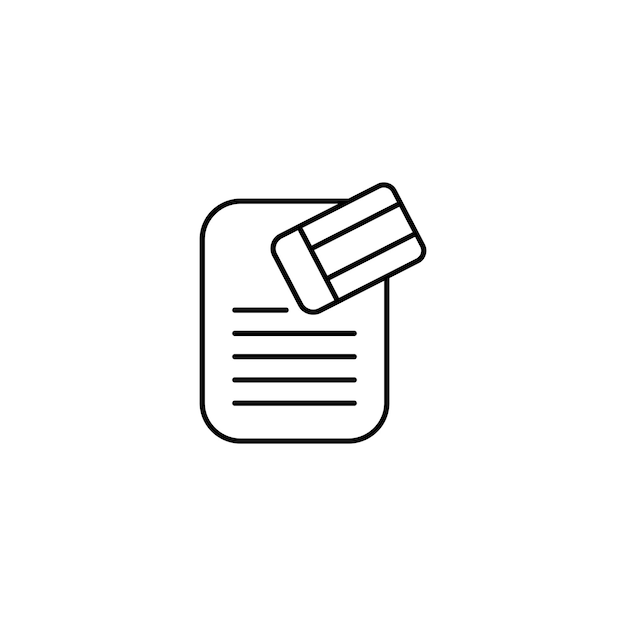 document with eraser icon