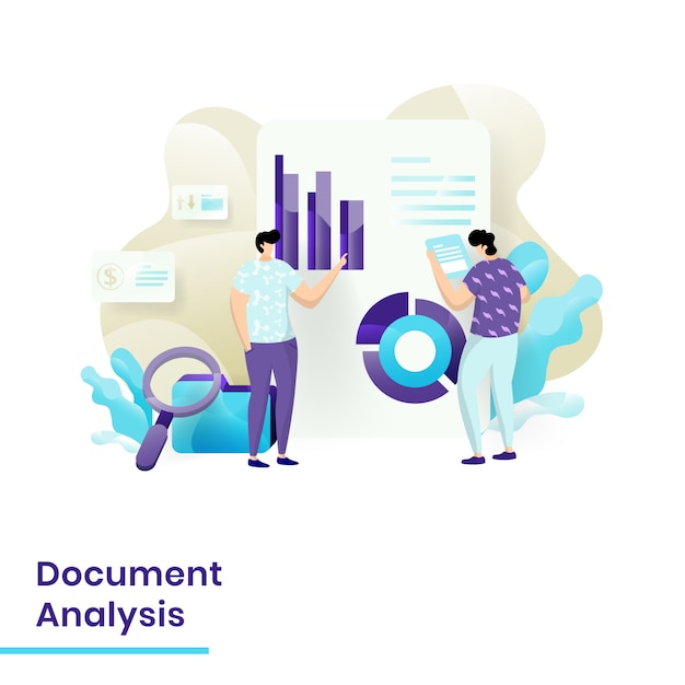 Vector documentanalysesjabloon