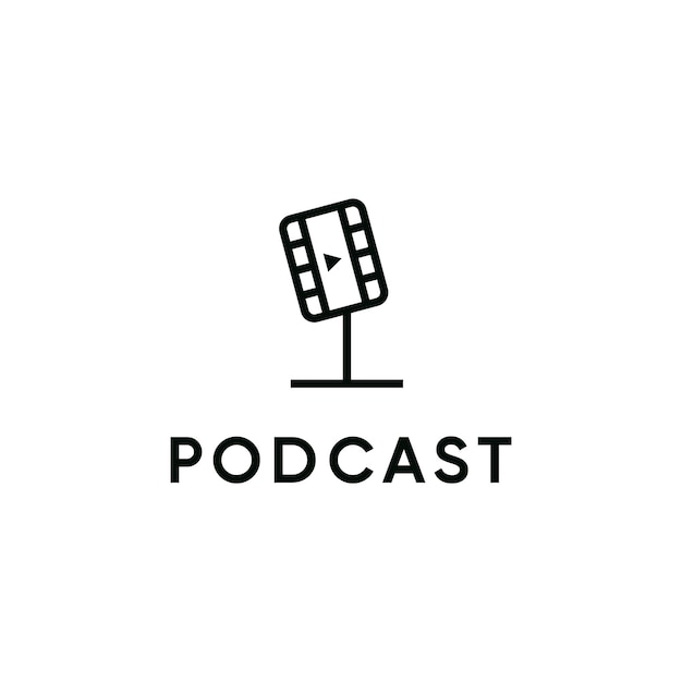 Vector documentary film podcast logo design