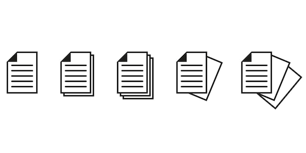 Documents icons vector.  Paper document page icons. File symbol. EPS 10