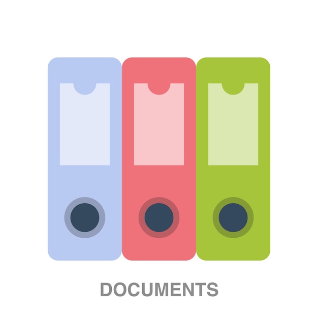 Documents illustration on transparent background