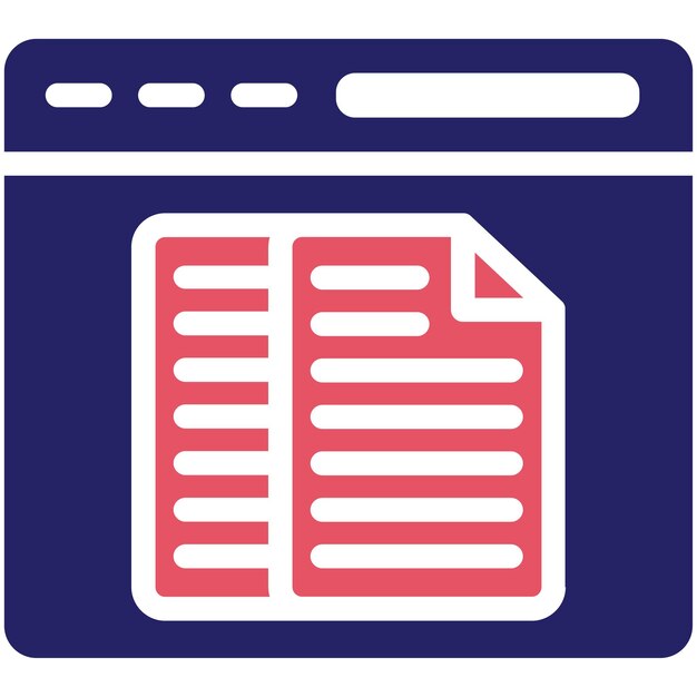 ウェブマーケティングアイコンセットの文書ベクトルアイコンのイラスト