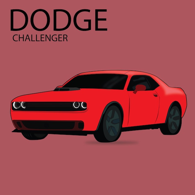 Vettore illustrazione dell'auto dodge challenger