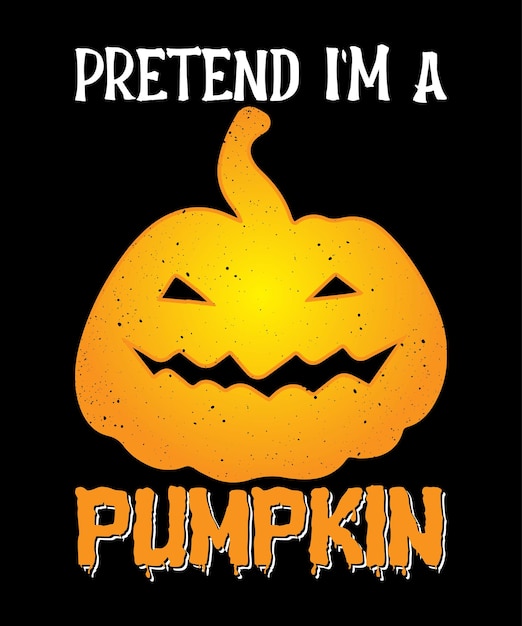 Doe alsof ik een pompoen ben. HALLOWEEN T-shirtontwerp.