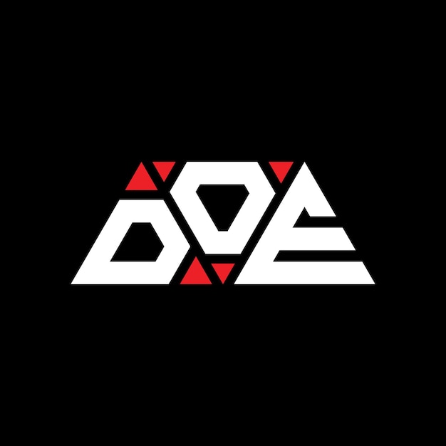 トライアングル・レター・ロゴ・デザイン (doe triangle vector logo design) はドーエのロゴをデザインするためのモノグラムトライアングルのベクトル・ロゴのテンプレートをデザインするものです