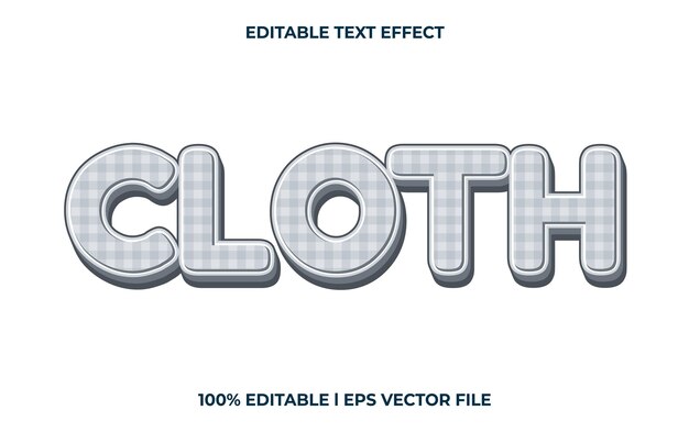 Doek bewerkbaar teksteffect, belettering typografie lettertypestijl, kleurrijke 3D-tekst voor tittel