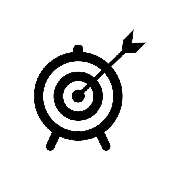 Doel met pijl symbool pictogram vector ontwerp illustratie