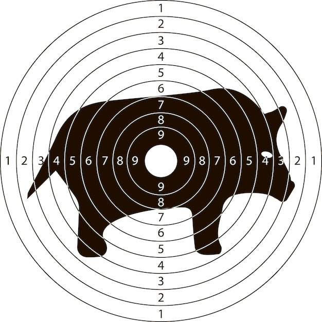 Doel schietend wild zwijn