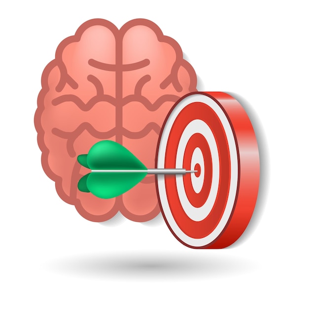 Doelpictogram 3d illustratie uit de verzameling hersenprocessen Creative Target 3d-pictogram voor webontwerpsjablonen, infographics en meer