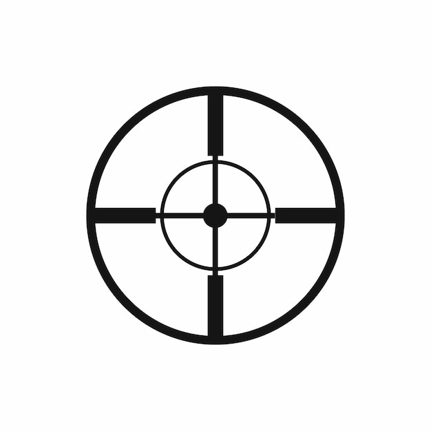 Doelpictogram in eenvoudige stijl geïsoleerd op witte achtergrond Doelsymbool