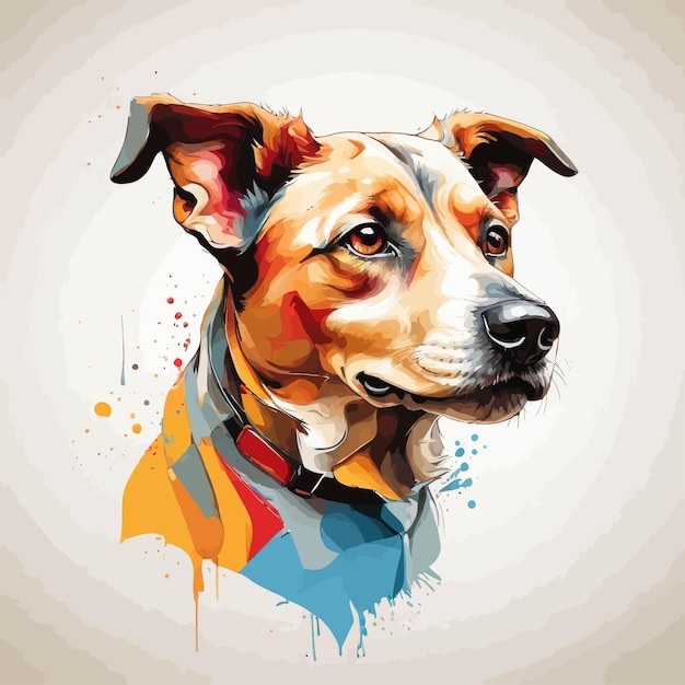 Dog abstract painting
