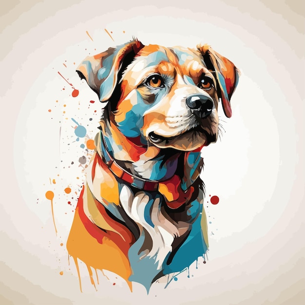 dog abstract painting