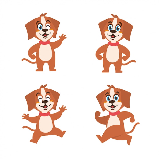 Dog animal character mascot cartoon