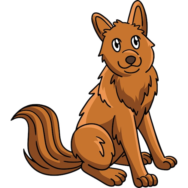 Dog animal colored cartoon illustration