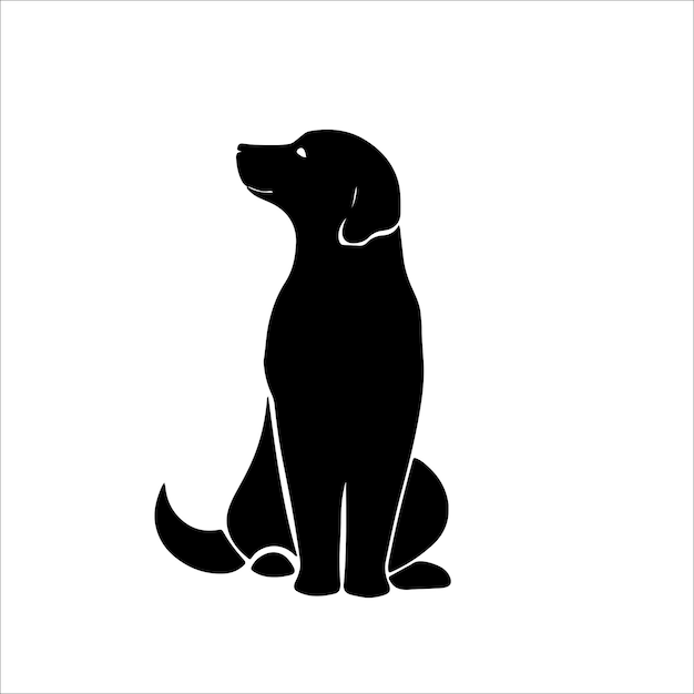 개 검은 터 아트 디자인