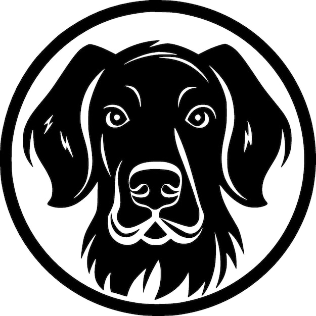 Собака черно-белая векторная иллюстрация