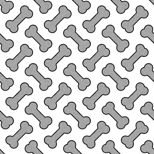 Dog bone seamless pattern puppy pet