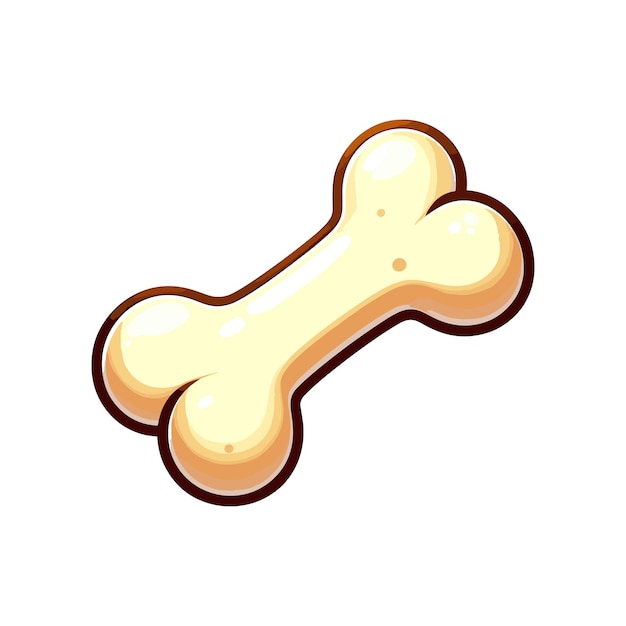 Vector a dog bone that has a bone on it a cartoonstyle bone vector illustration