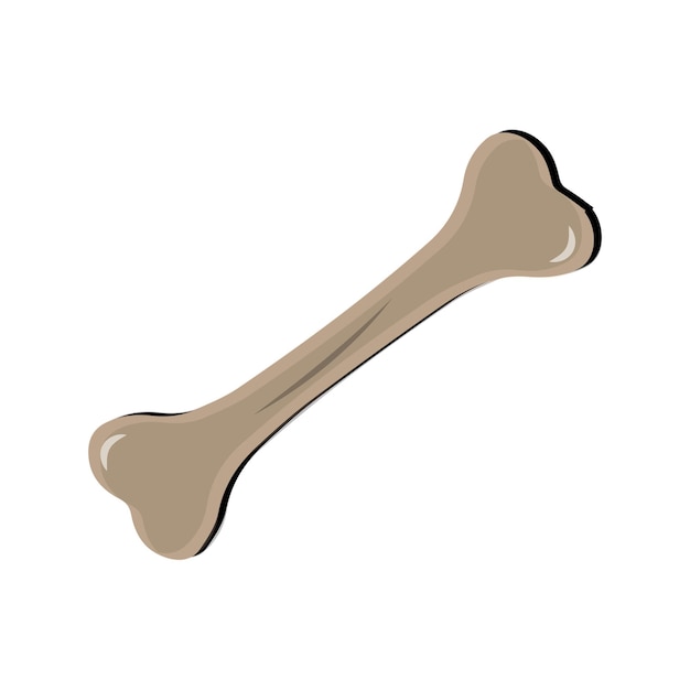 Вектор Икона векторной кости собаки икона мультфильма о собаке плоский дизайн иллюстрация икона костяной игрушки pet care