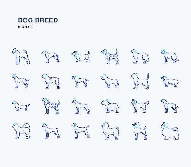 Векторная икона породы собак