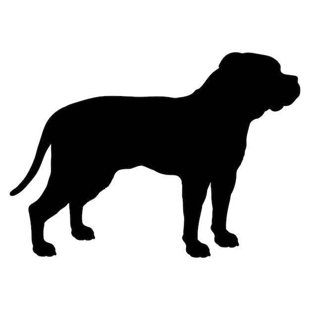 Vector dog ca de bou silhouet hondenrassen logo honden monogram vector