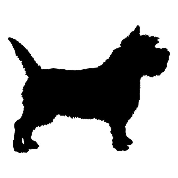 Vector dog cairn terrier silhouette dog breeds logo dog monogram vector