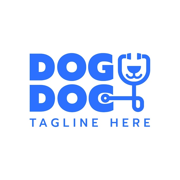 Vector dog care center logo design