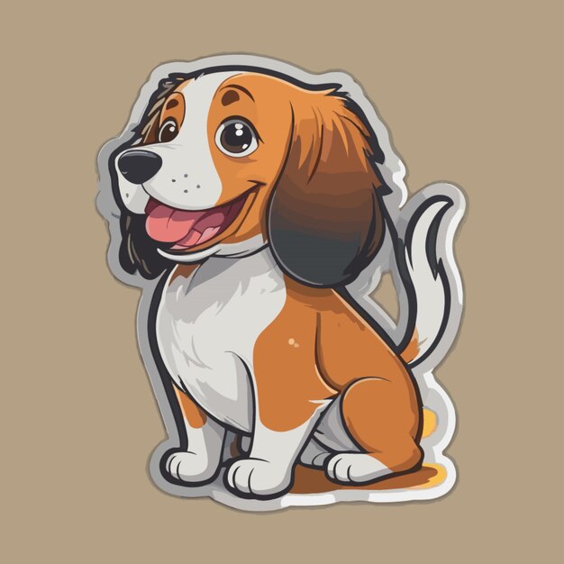 Vector dog cartoon vector