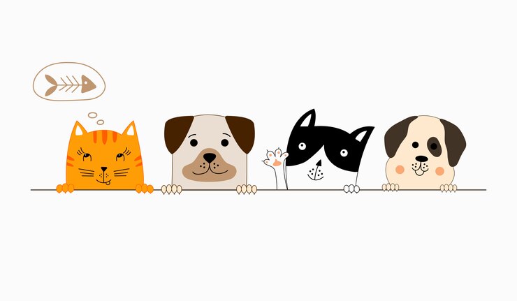 Vector 犬と猫の親友。