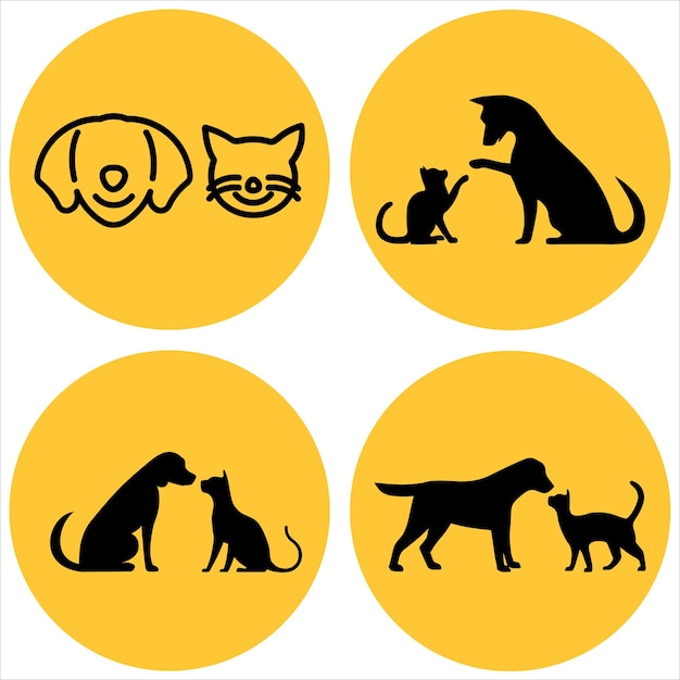 Love Cats And Dogs Icon Logo Vector Graphic Design. Royalty Free SVG,  Cliparts, Vectors, and Stock Illustration. Image 132842425.