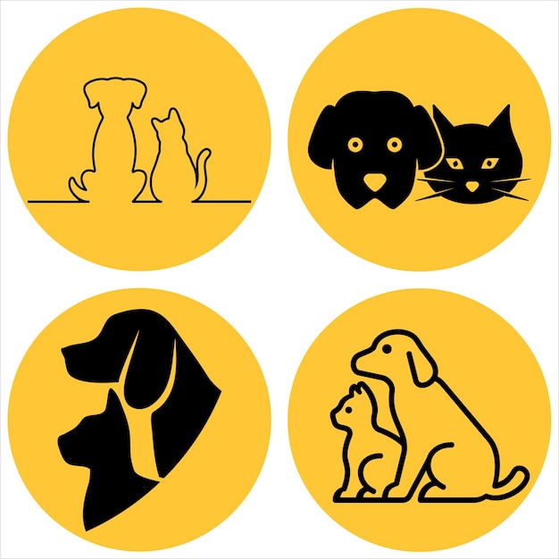 Love Cats and Dogs Colored Icon. Element of Family Icon for Mobile Concept  and Web Apps Stock Illustration - Illustration of black, help: 124226912