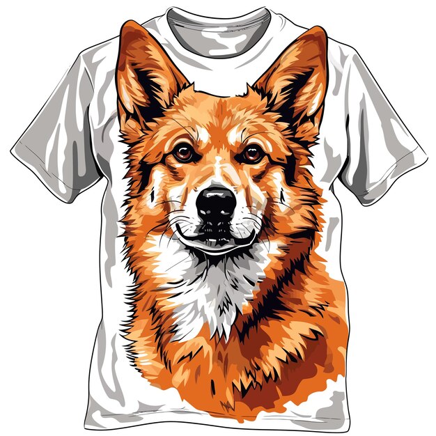 Vector dog character illustration tshirt