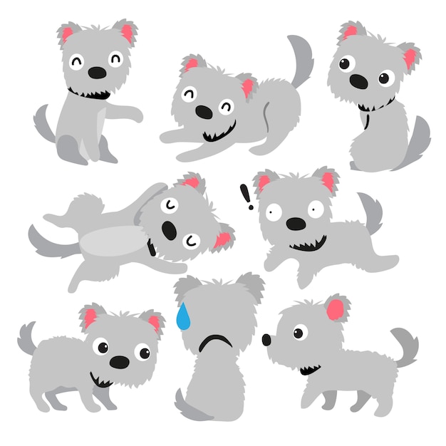 Dog character vector design