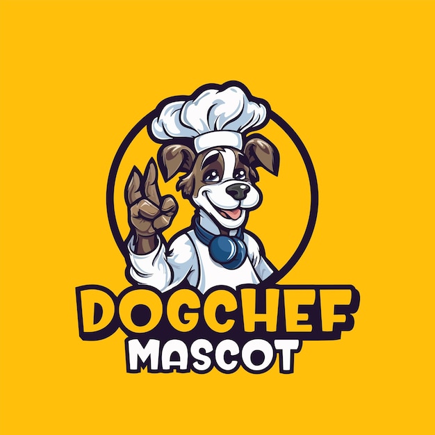 Dog chef mascot dog chef cartoon