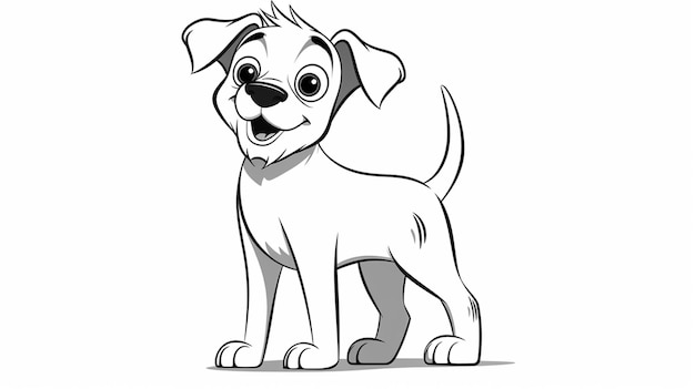 Vettore vettor clipart di cane su sfondo bianco