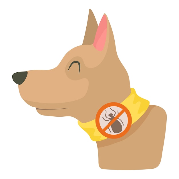 Iconica del collare del cane illustrazione animata dell'icona vettoriale del collar del cane per il web