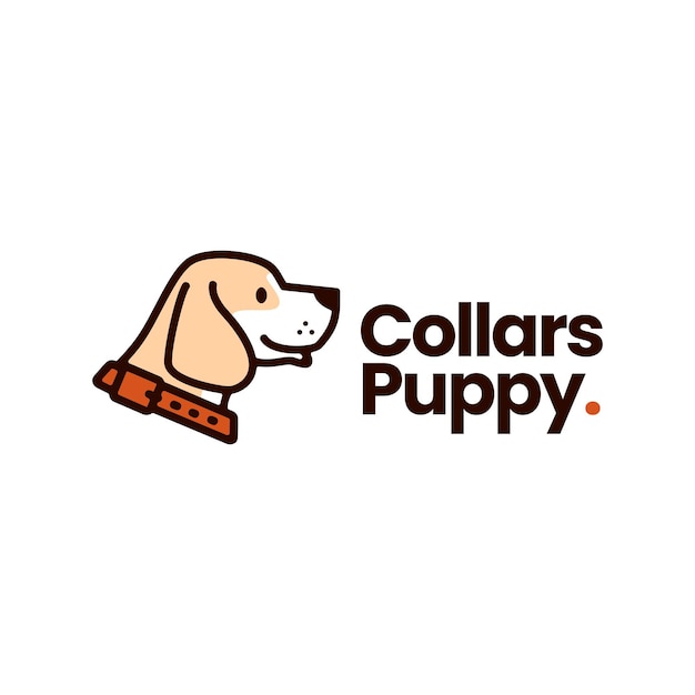 Dog collar logo vector icon illustration