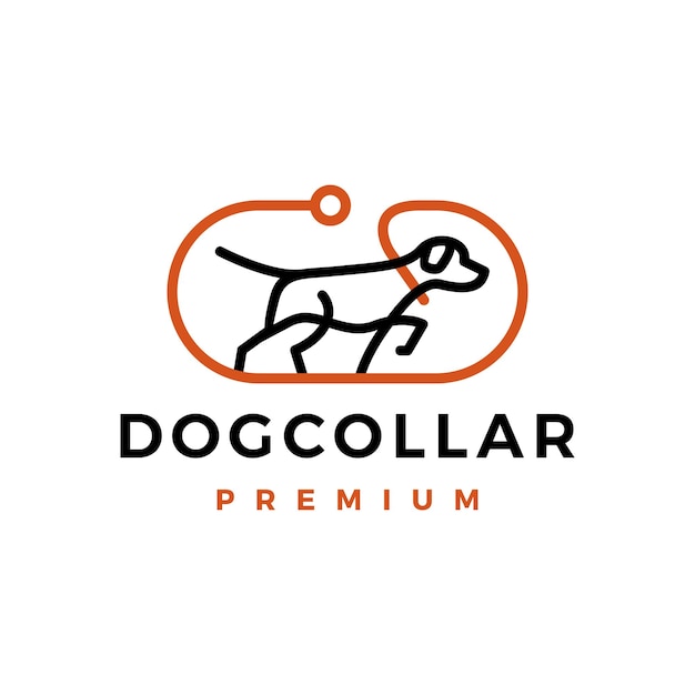 Dog collar logo vector icon illustration