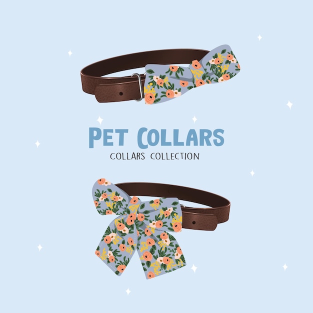 Vector dog collars collection