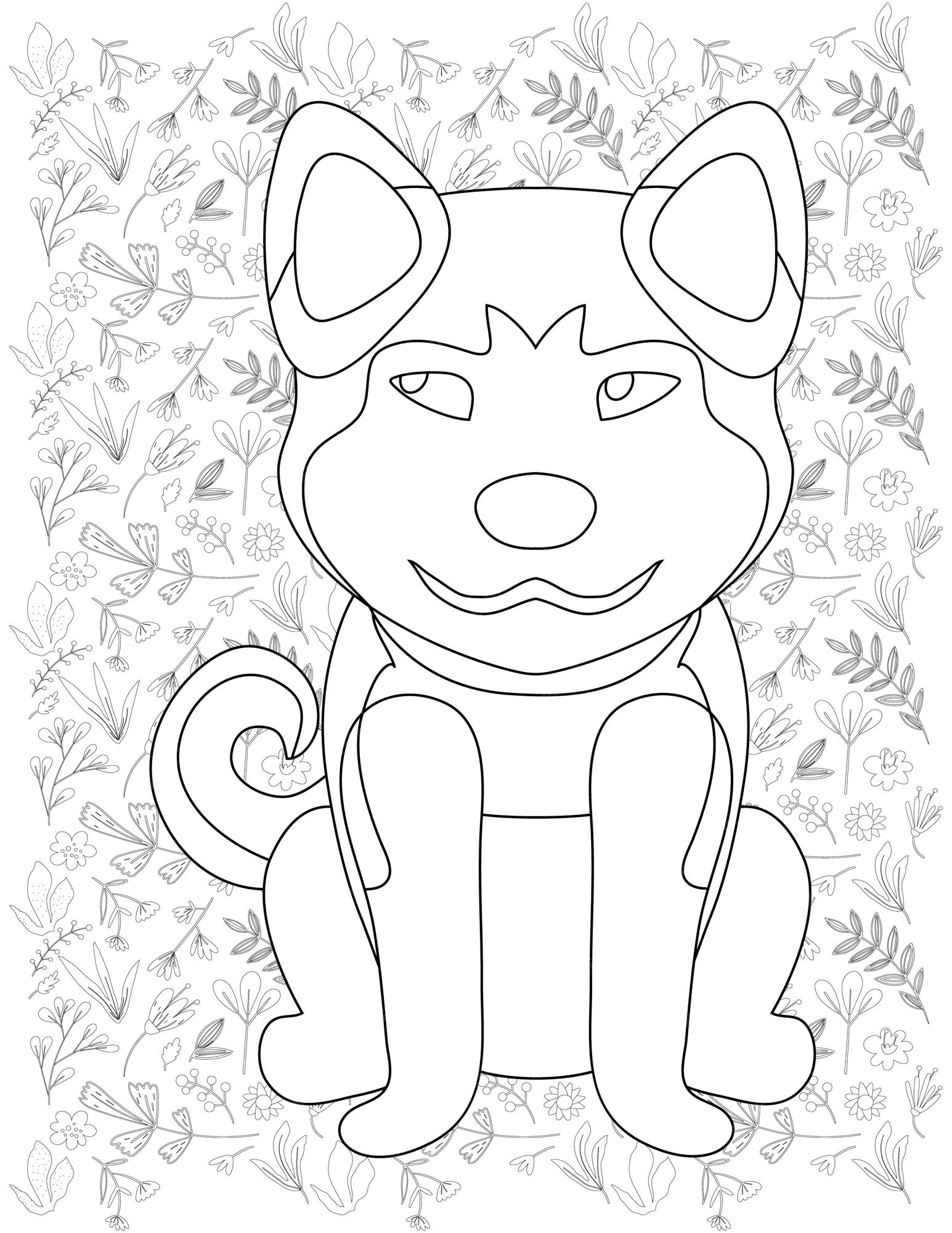 Premium Vector | Dog coloring page, dog vector