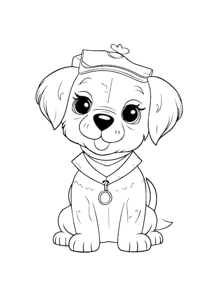 Dog coloring pages Puppy coloring pages and Animal Coloring pages for Children Dog line art