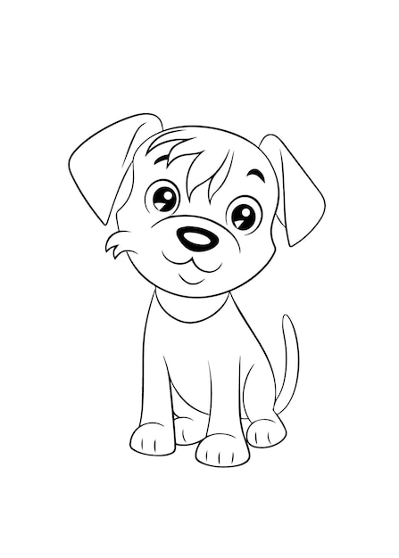 Dog coloring pages puppy coloring pages and animal coloring pages for children dog line art