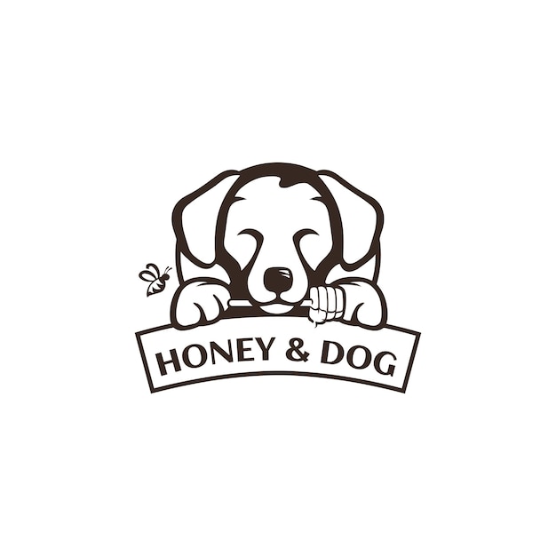 Vector dog concept vector logo design