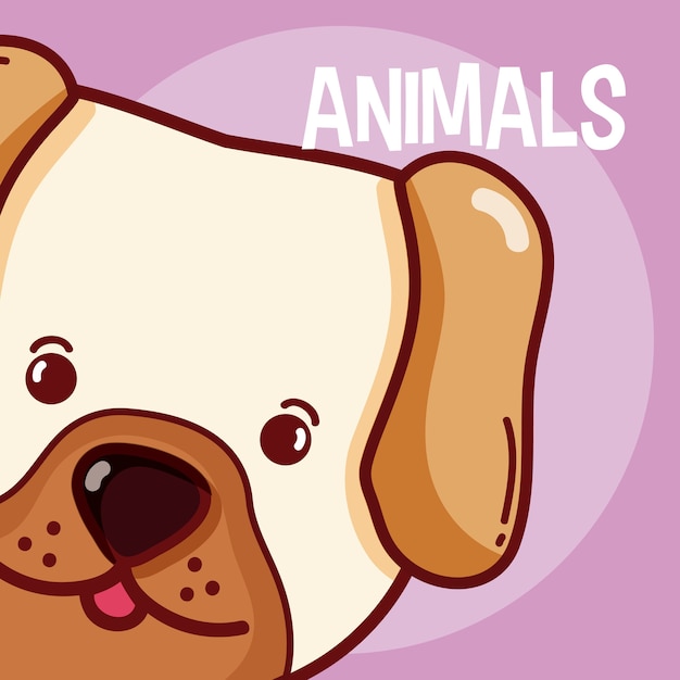 Dog cute animal cartoon vector illustration graphic design