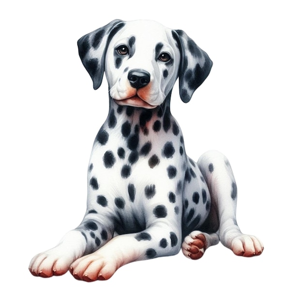 ベクトル 犬の可愛い動物 クリパート 水彩画