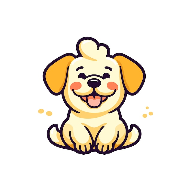 dog cute Cartoon Vector illustration